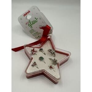 Claire's Let It Glow Girls Christmas Holiday Rings 7 rings